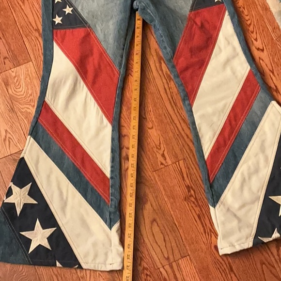 We The Free Patriotic Flare Jeans - Red, White, and Blue - Picture 5 of 7